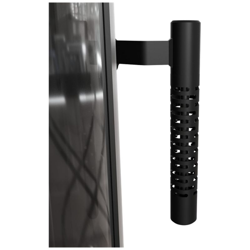 Vedeldad stålkamin ROLLO 8 kW Ø 150 med vattenkåpa svart termote