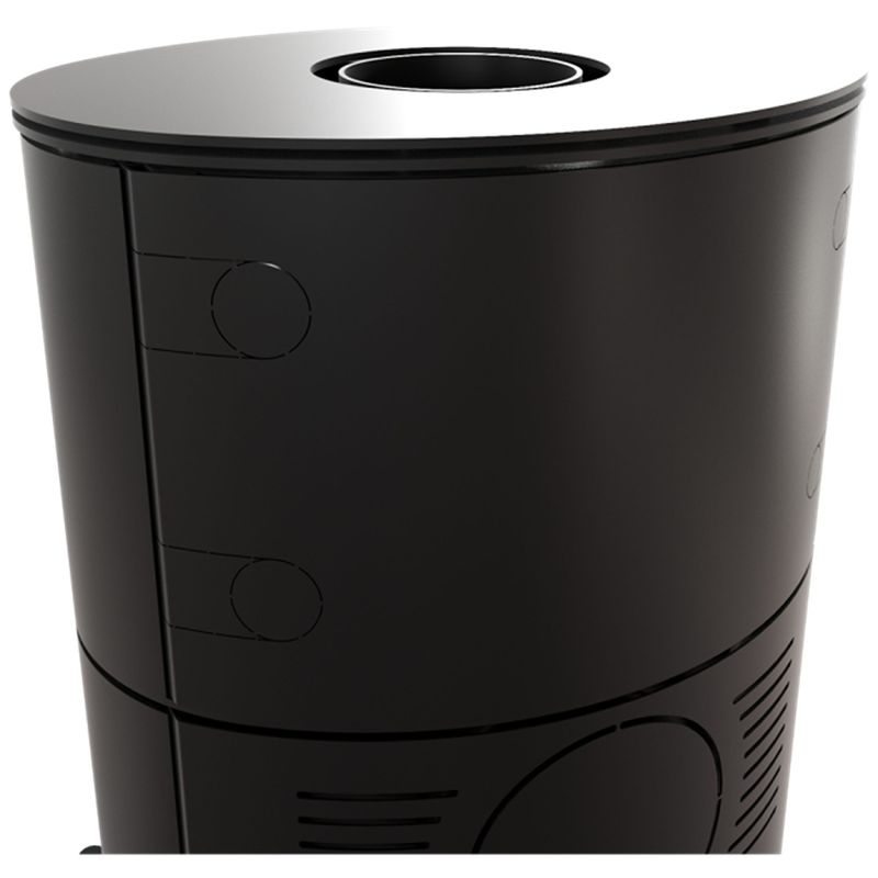 Vedeldad stålkamin ROLLO 8 kW Ø 150 med vattenkåpa svart termote