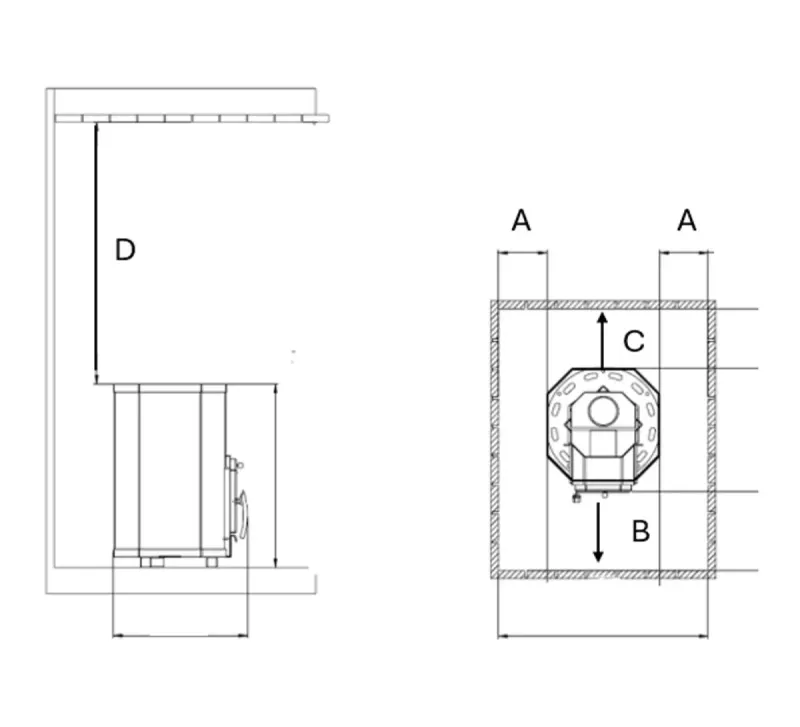 Vedfyrt Badstuovn COZY OG 12 kW