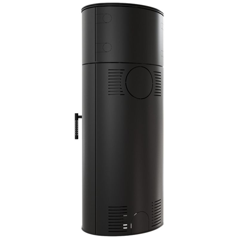 Vedeldad stålkamin ROLLO 8 kW Ø 150 med vattenkåpa svart termote