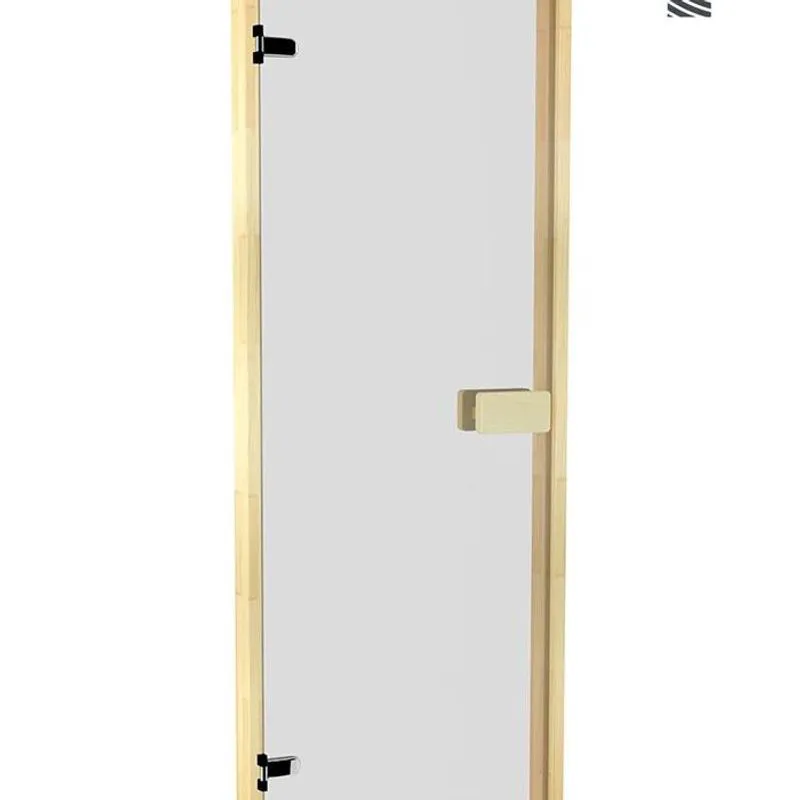 Bastudörr 6x18 Classic glas och furukarm