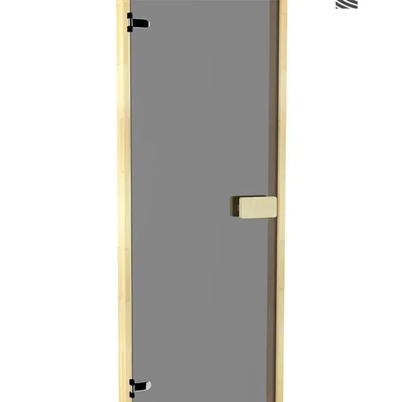 Bastudörr 8x20 Classic med glas och furukarm